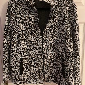Rafael Sport Women's 1X Long Sleeve Full Zip Black & White Light Jacket